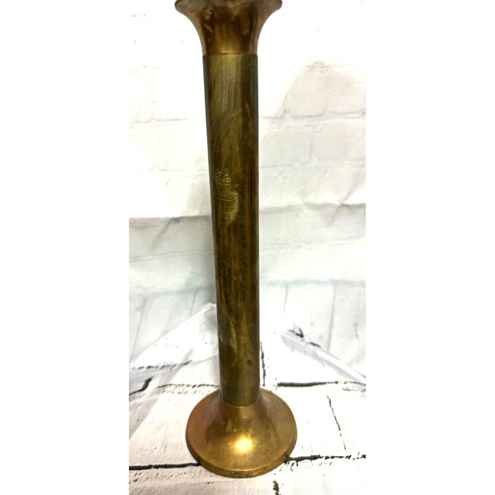 Vintage Brass Tall candle holder  Decorative 12 inches